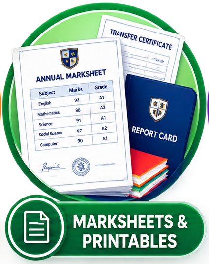 MARKSHEETS & PRINTABLES